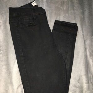 Black Light Washed Skinny Jeans.